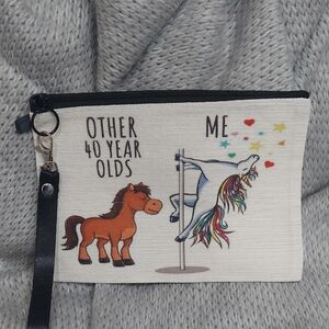 "Other 40yr Olds" Unicorn and Horse Pouch